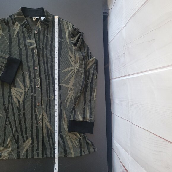 Chico’s Travelers Imperial Jacket Asian Bamboo Women’s Sz 0, Vintage Made in USA - Picture 8 of 9